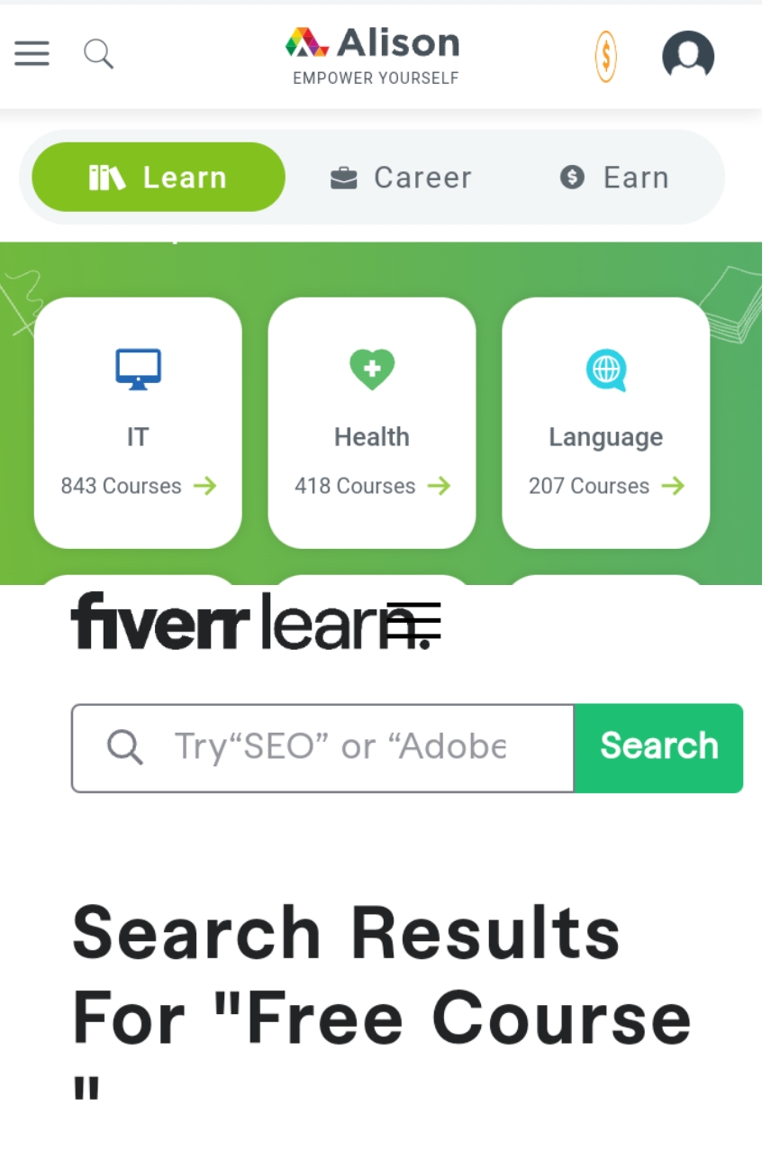 FIVERRLEARN VS ALISON COMPARISON